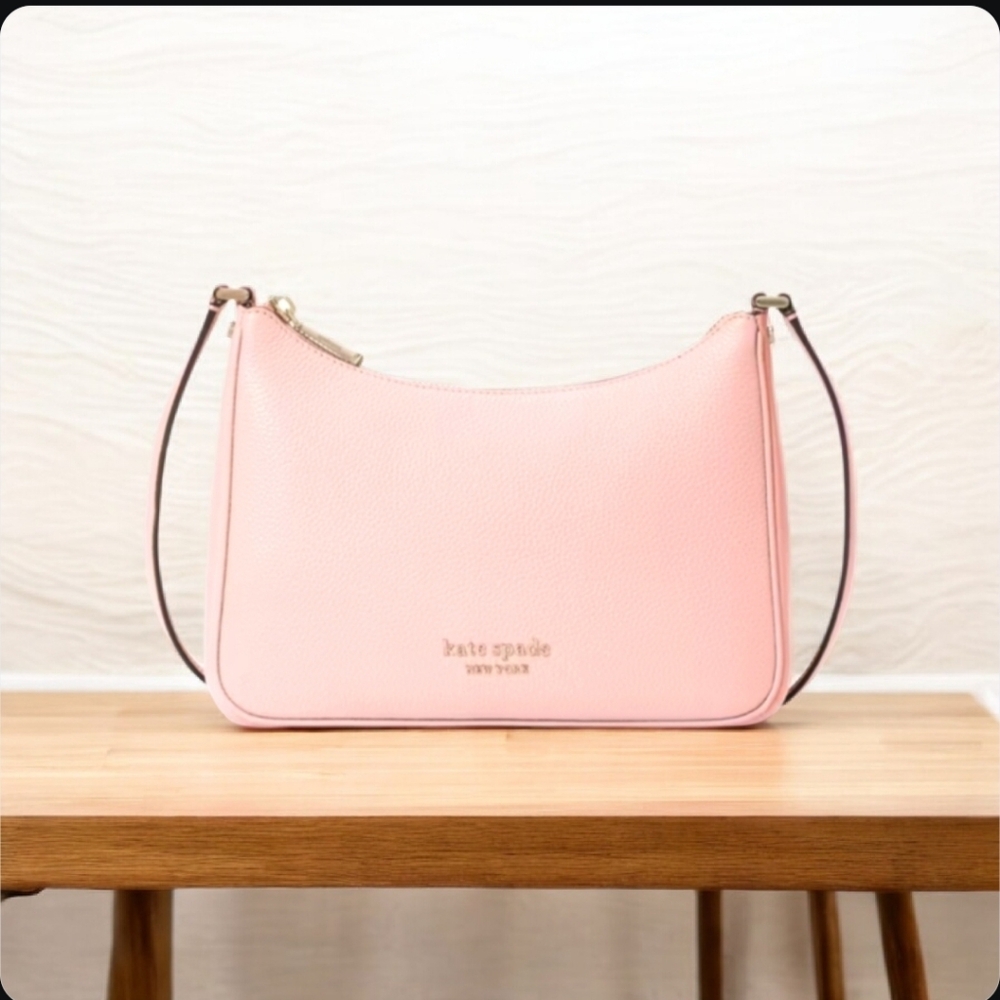 NWOT Kate Spade New York Leila Hobo Shoulder Bag Tea Rose Leather ** - Picture 1 of 9